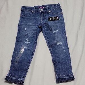 The Children's Place Blue Distressed Cropped Jeans